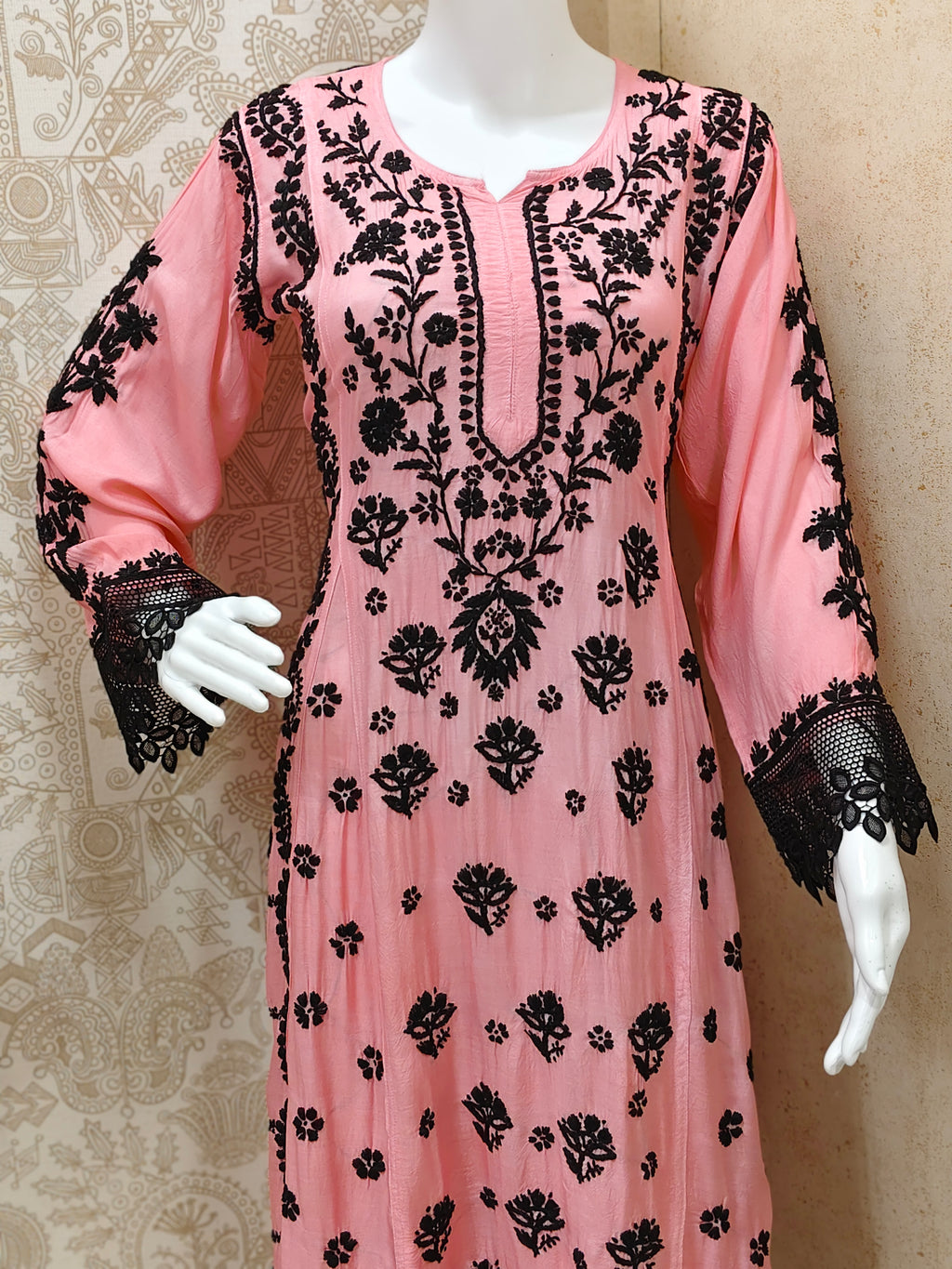 Emira Premium Muslin 3D Chikankari Palazzo Set