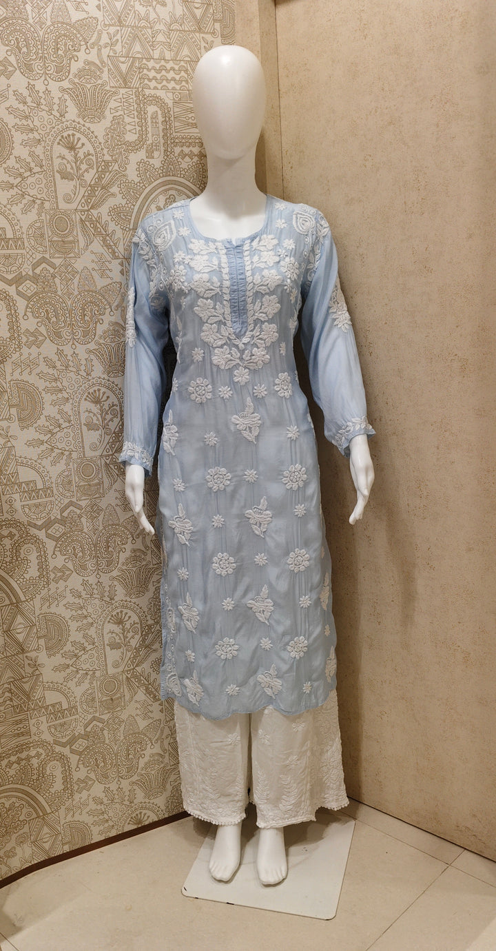 Dania Premium Muslin 3D Chikankari  Kurti
