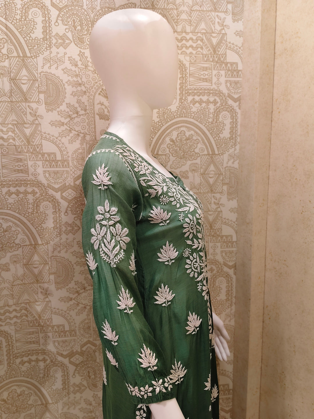 Basma Muslin Ombre Chikankari  Long Kurti