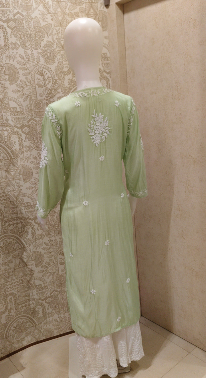 Dania Premium Muslin 3D Chikankari  Kurti