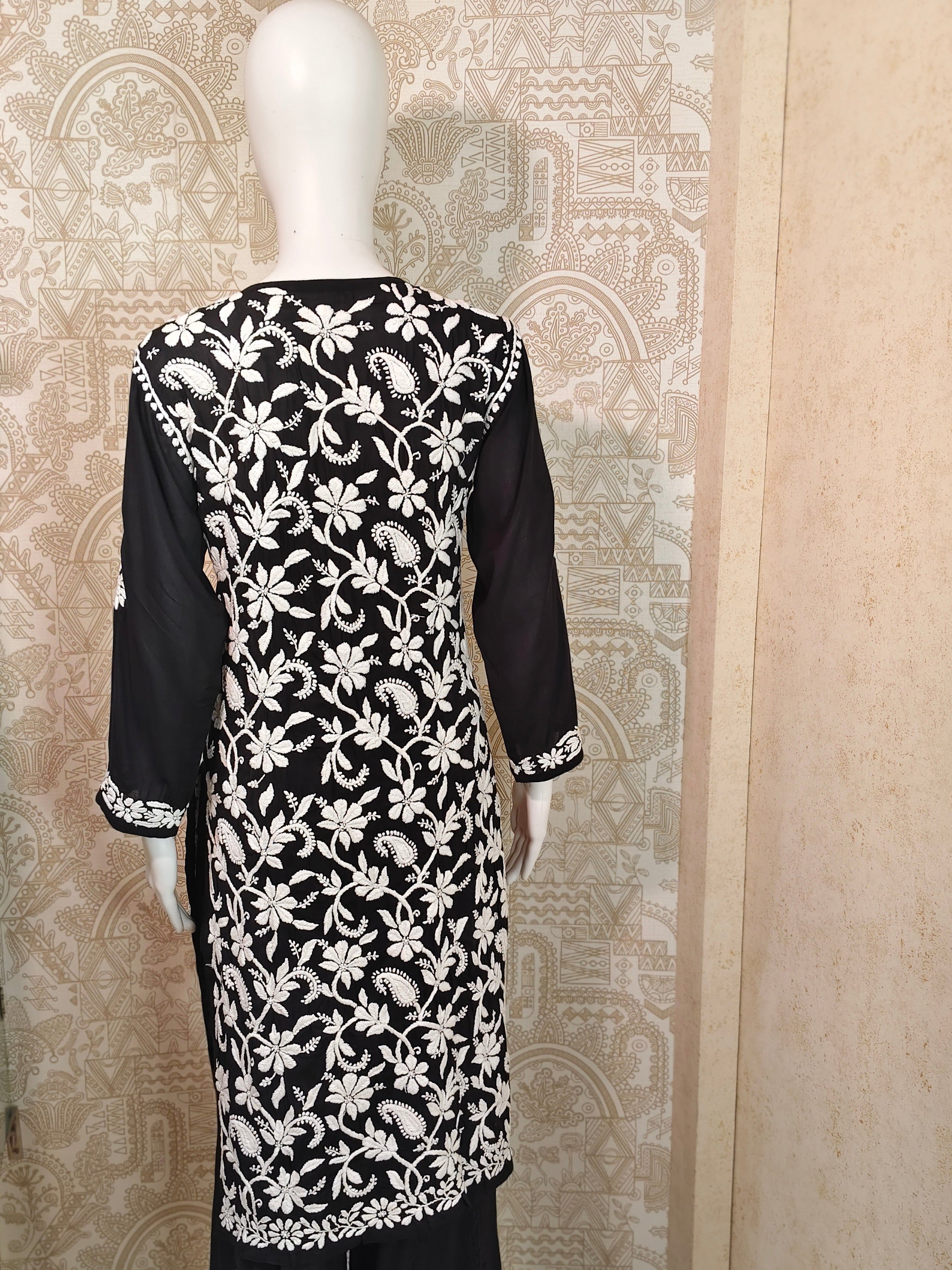 Komal Premium Modal black 7D full heavy work long kurti