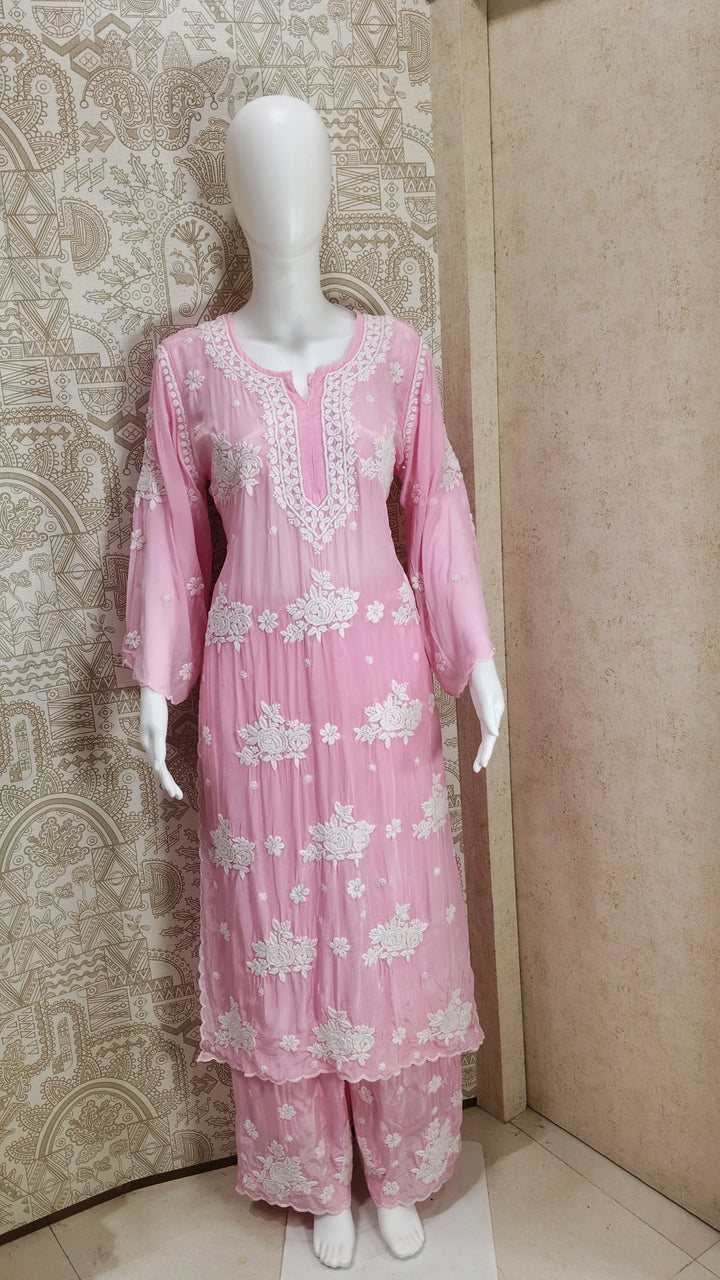 Noya Crepe silk Cutwork palazzo set
