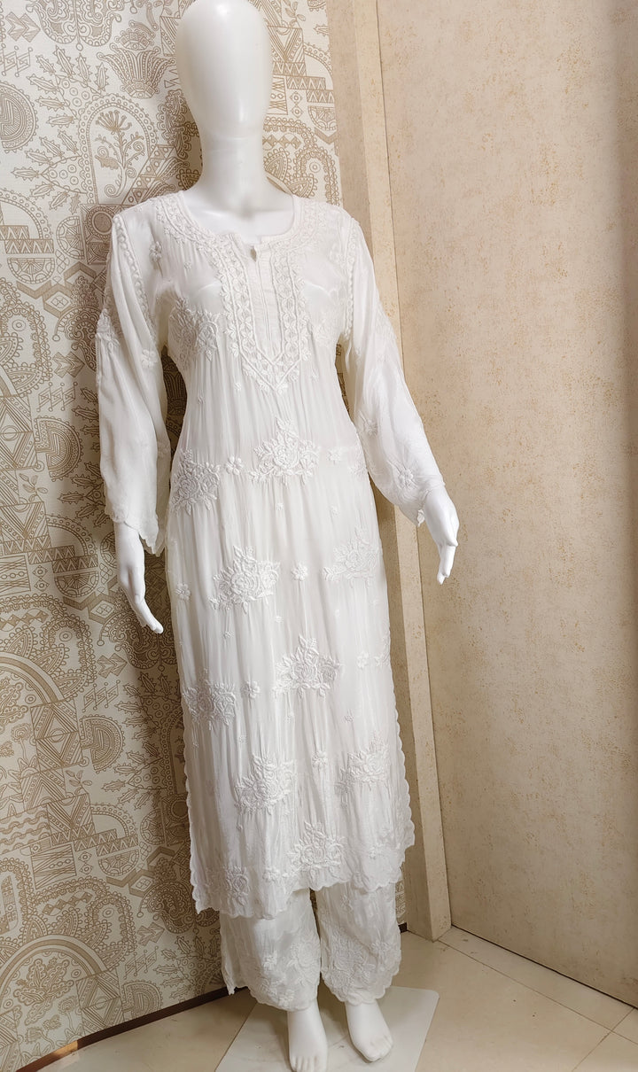 Noya Crepe silk Cutwork palazzo set