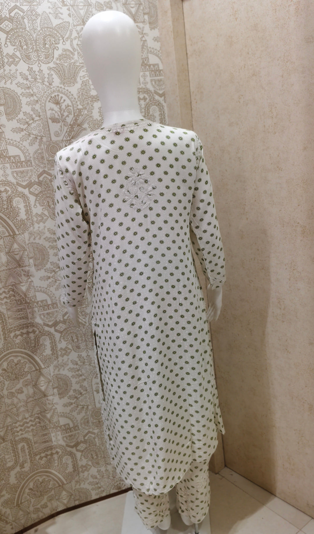 Sidra Rayon Printed Chikankari  Pant Set