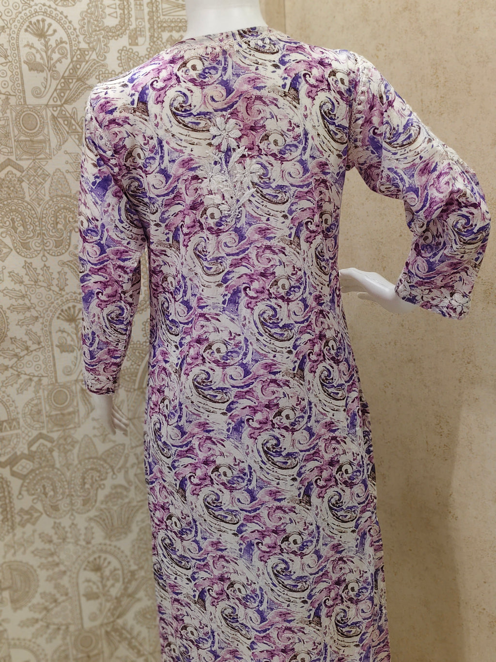 Rukhsaar Printed Mulmul Chikankari Pant  Set