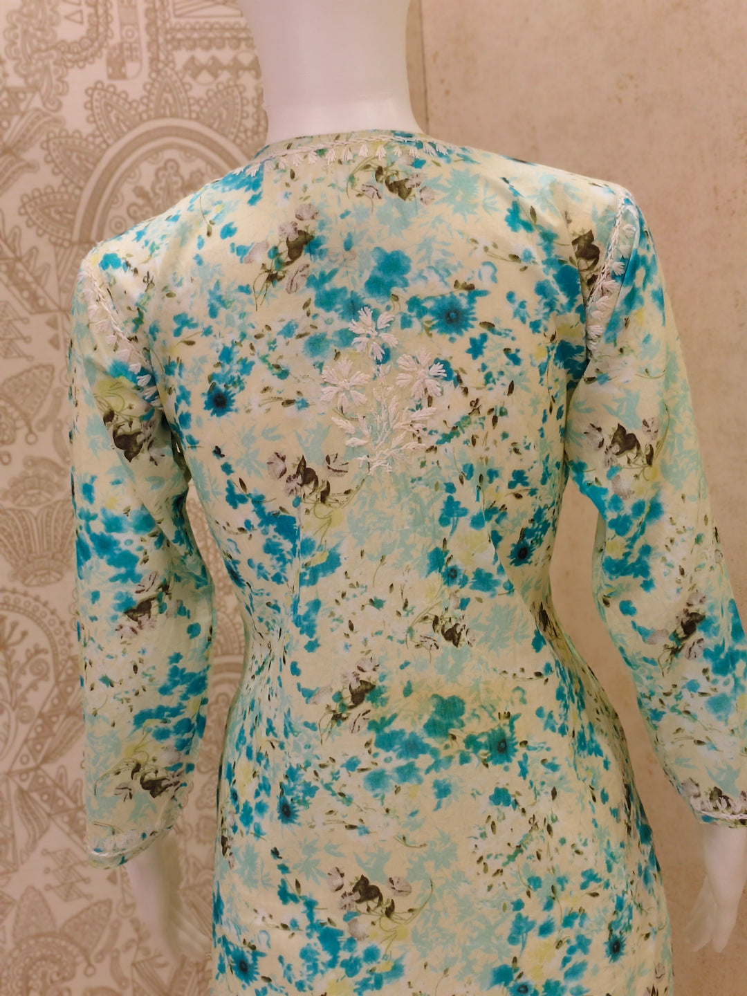 Soha Printed Mul  Cotton Chikankari Short Kurti
