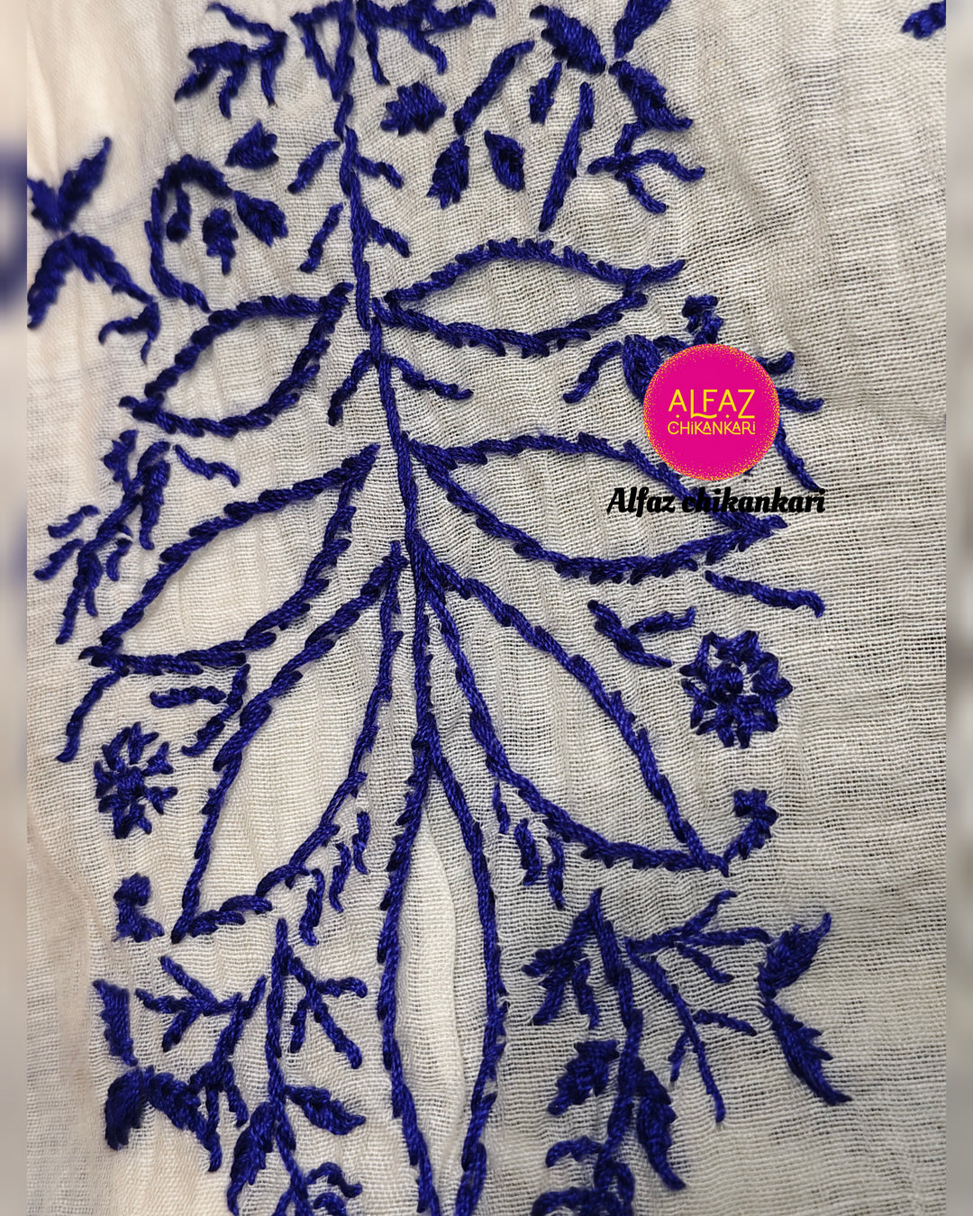 Alica  Mul Chanderi Semi-Stitched A Line Kurta And Dupatta Set.