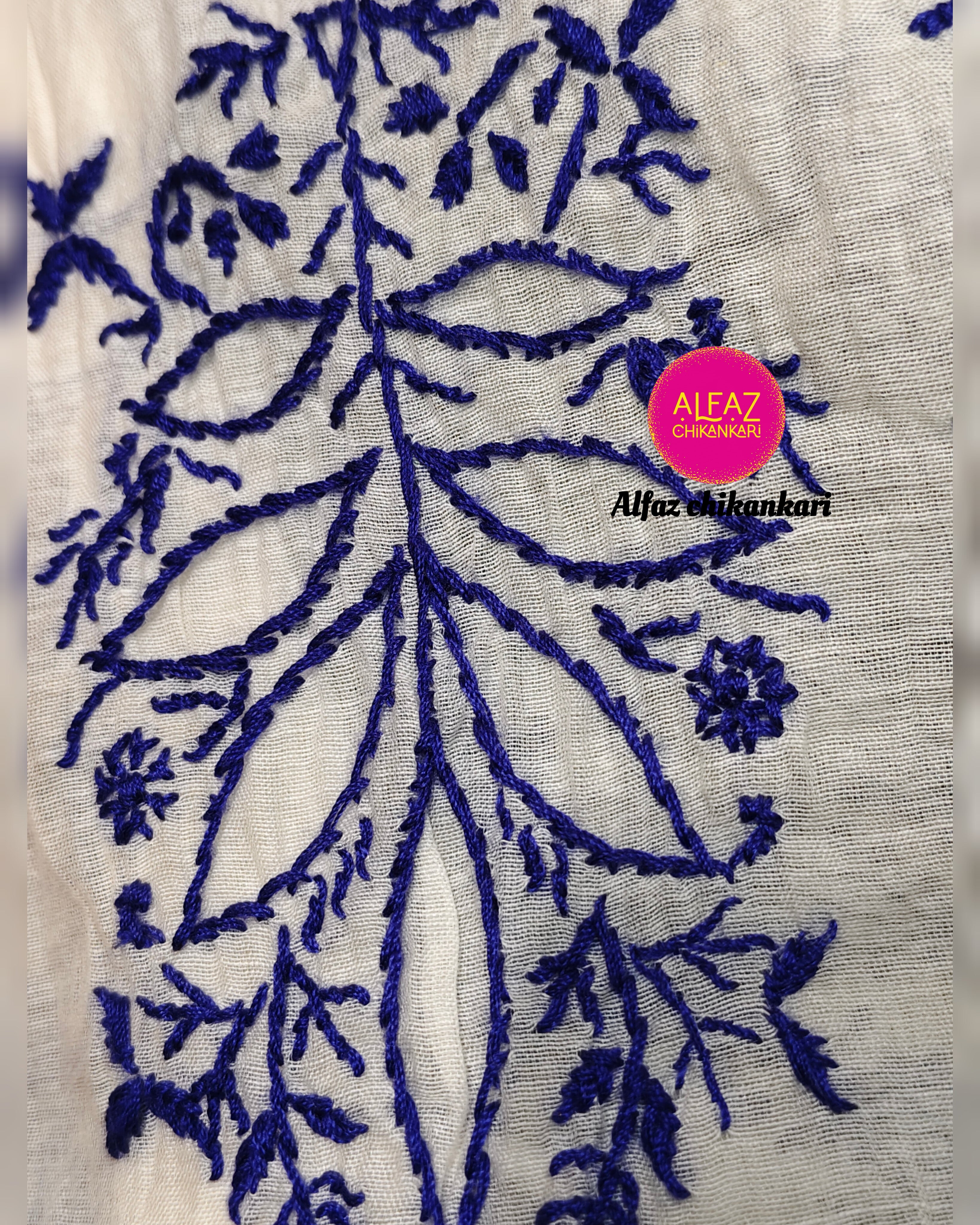 Alica  Mul Chanderi Semi-Stitched A Line Kurta And Dupatta Set.