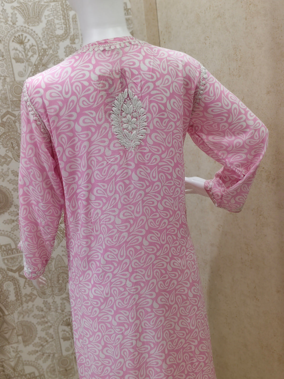 Sofia Modal Printed 3D  Chikankari  Long Kurti