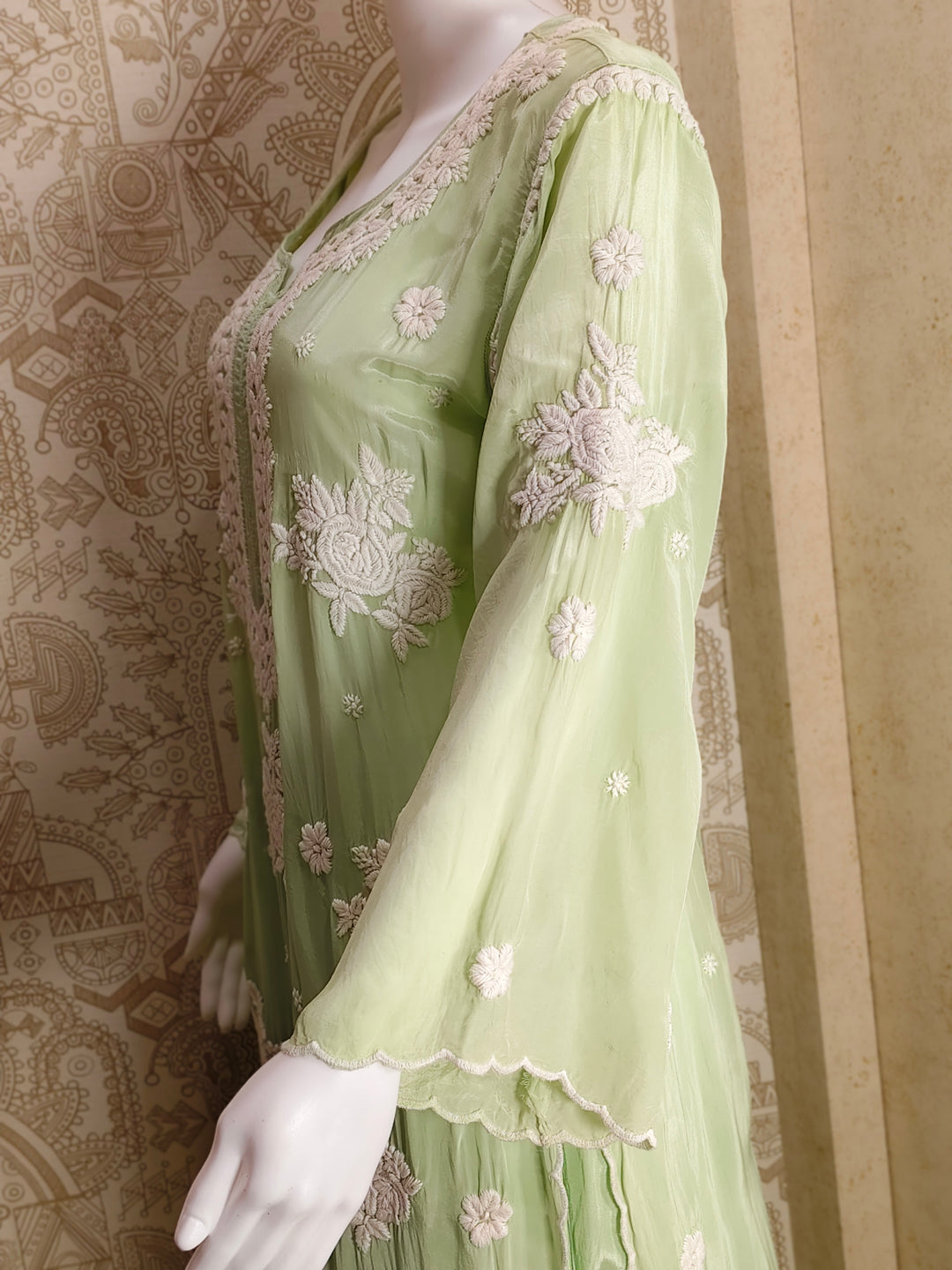 Noya Crepe silk Cutwork palazzo set