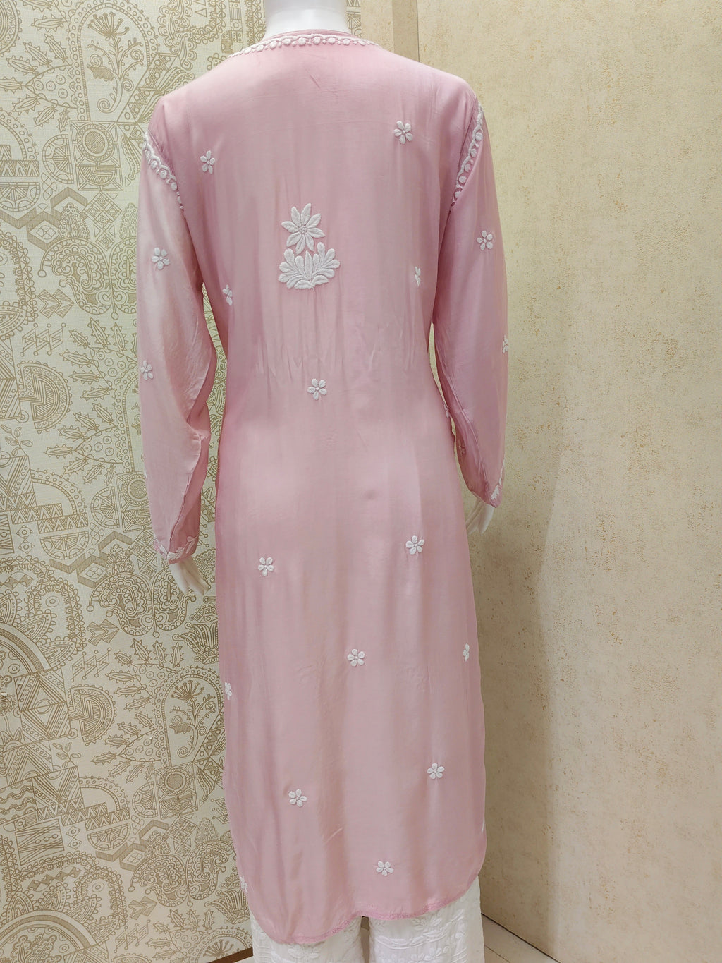 Inara Premium Muslin 7D Chikankari work long kurti