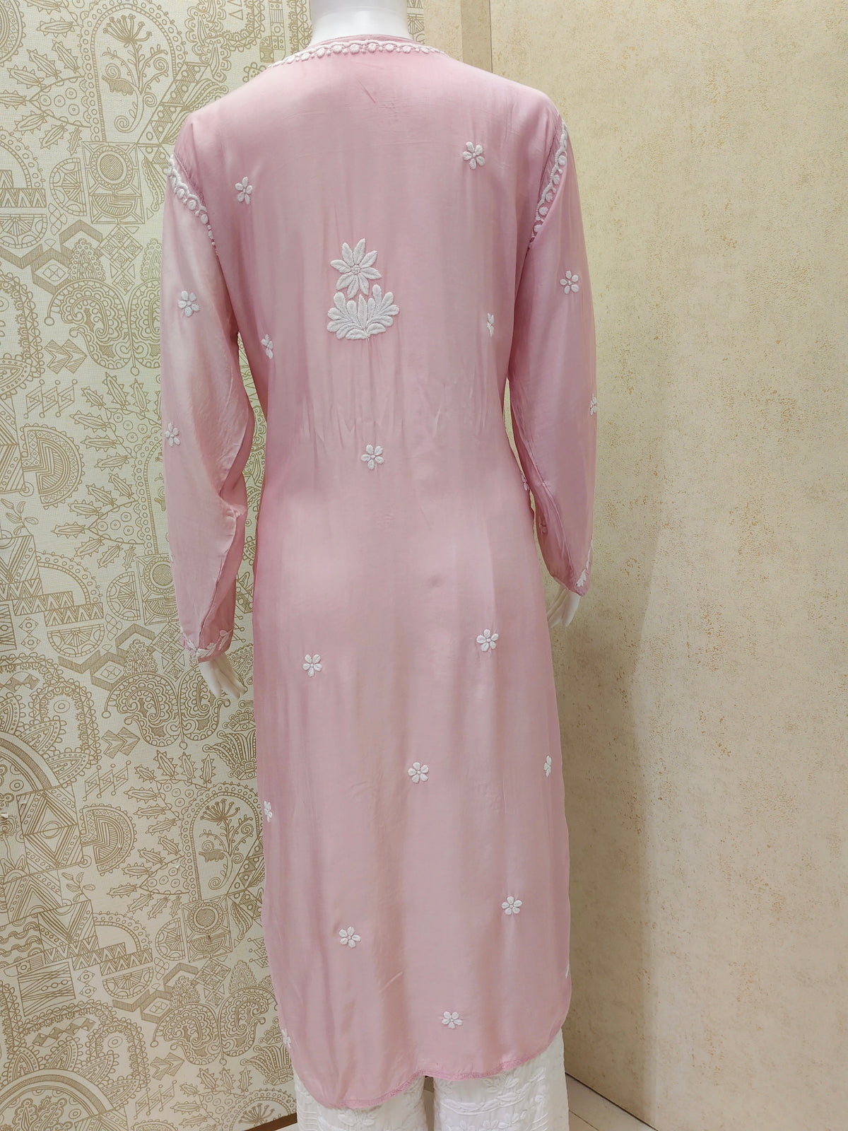 Inara Premium Muslin 7D Chikankari work long kurti