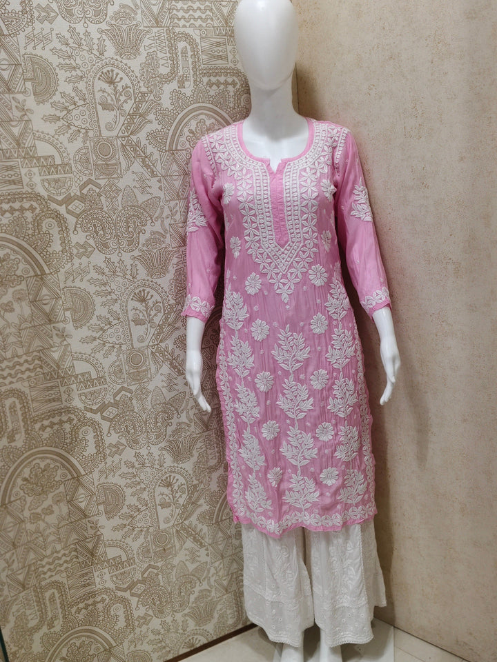 Tahira  Premium Muslin 3D Chikankari  Kurti