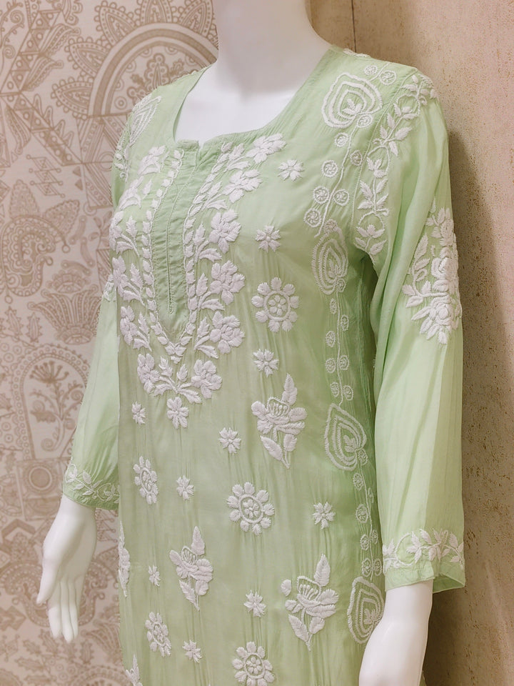 Dania Premium Muslin 3D Chikankari  Kurti