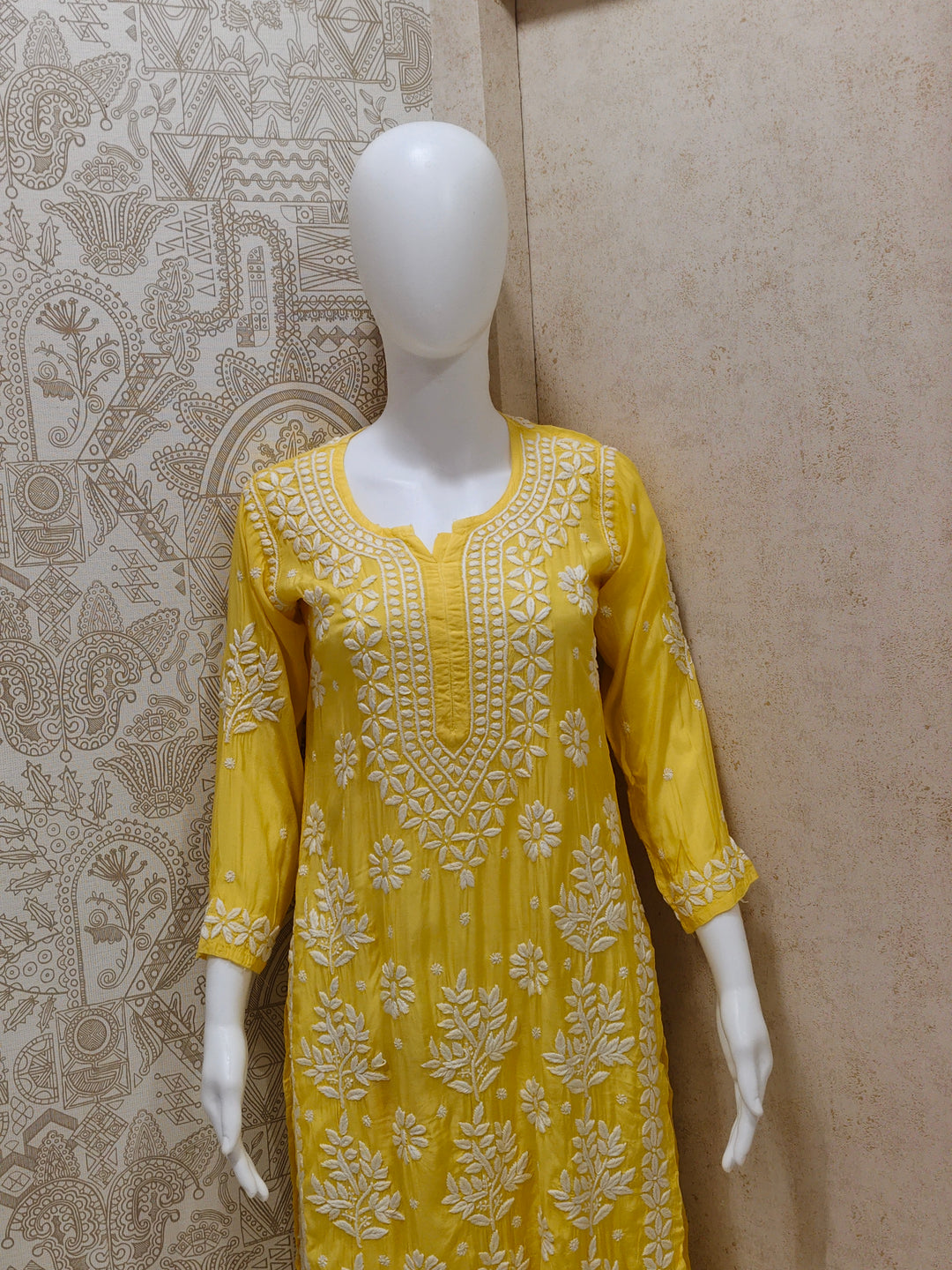 Tahira  Premium Muslin 3D Chikankari  Kurti