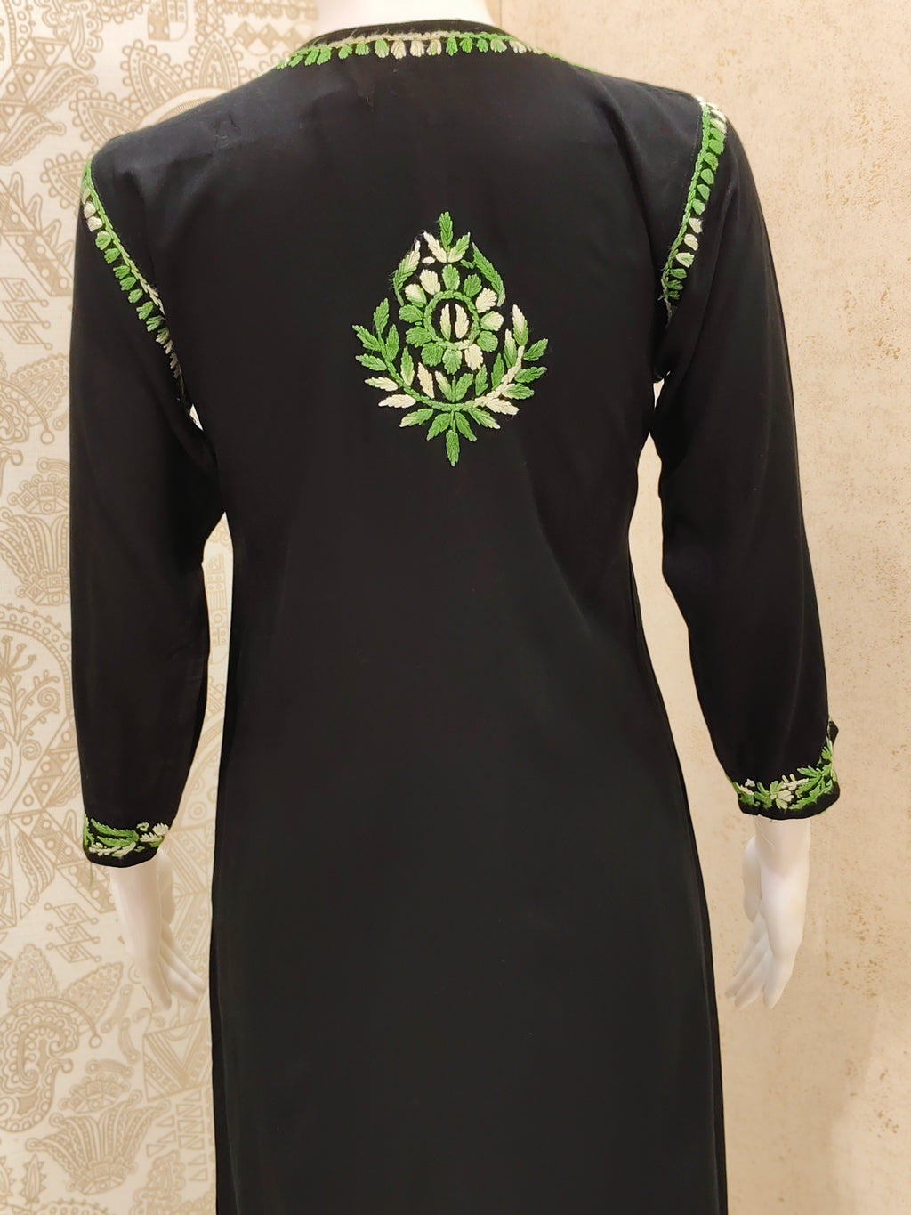 Sana Rayon Chikankari Designer Black Palazzo Set