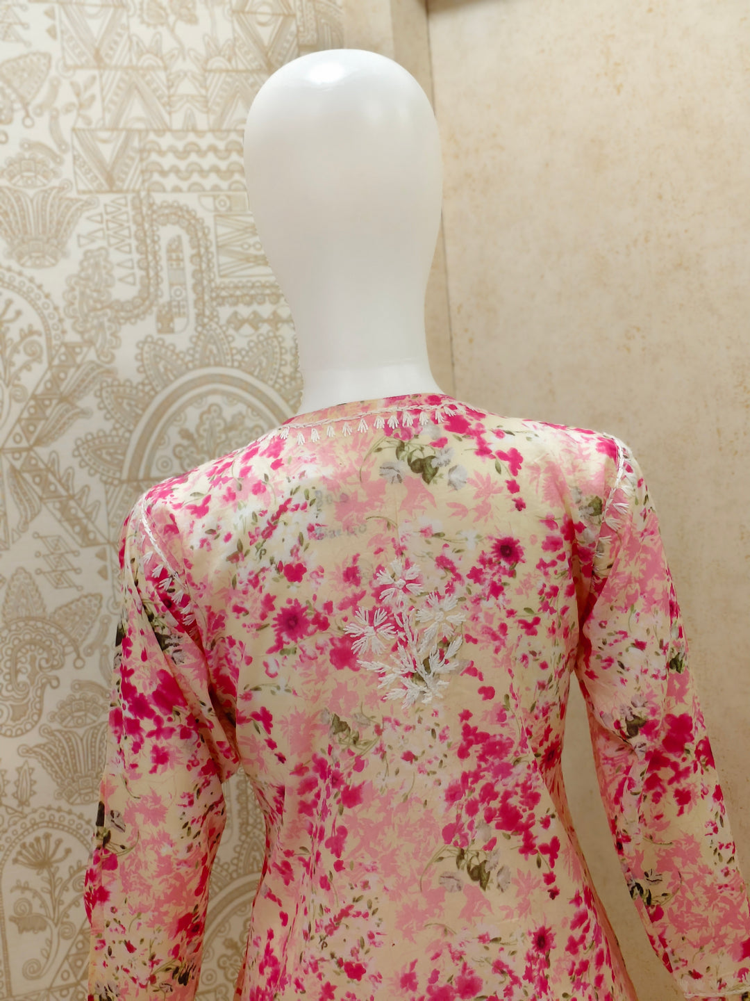 Soha Printed Mul  Cotton Chikankari Short Kurti