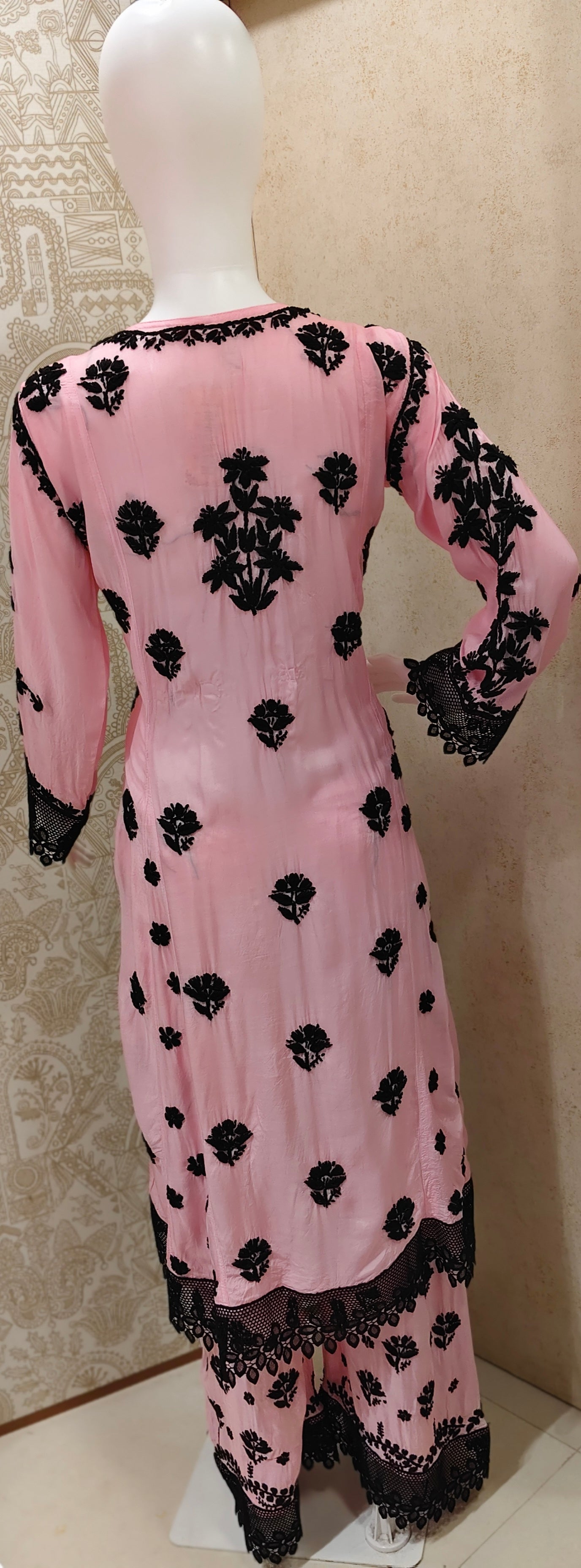 Emira Premium Muslin 3D Chikankari Palazzo Set