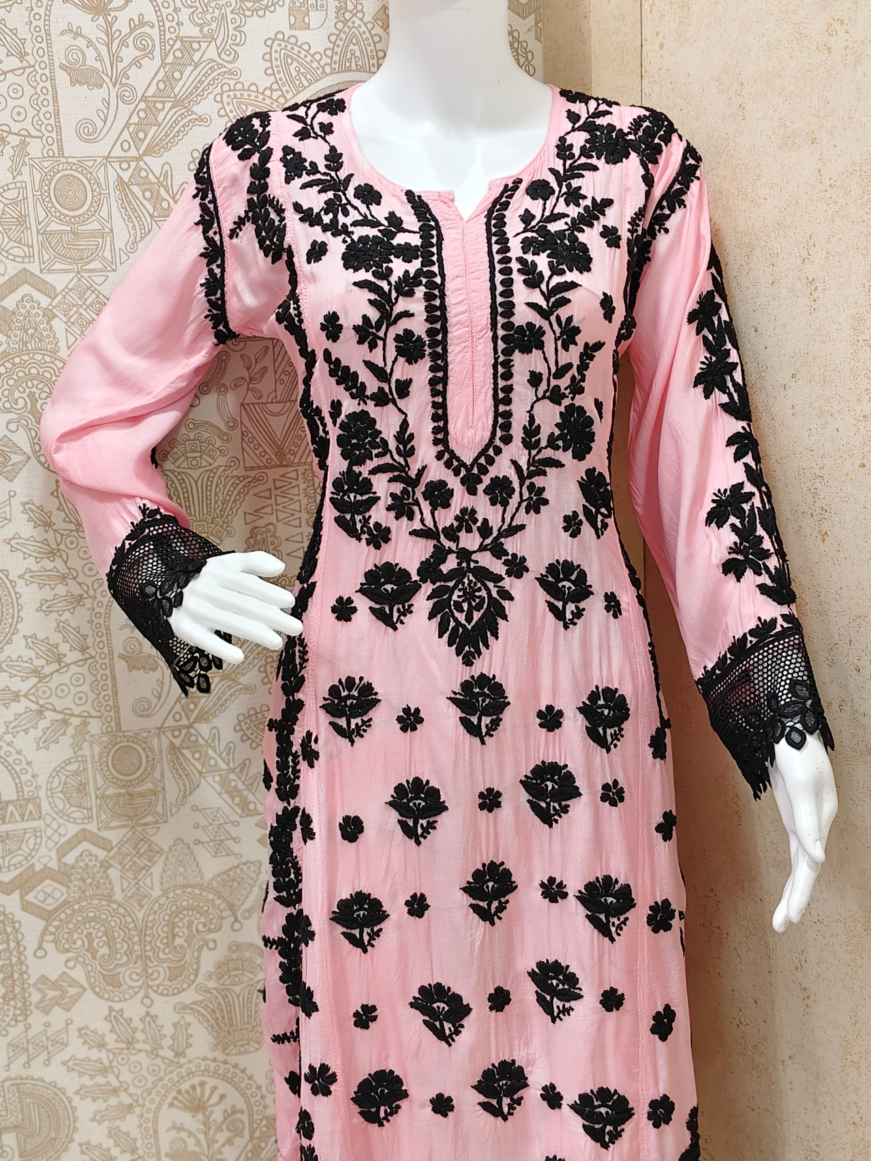 Emira Premium Muslin 3D Chikankari Palazzo Set
