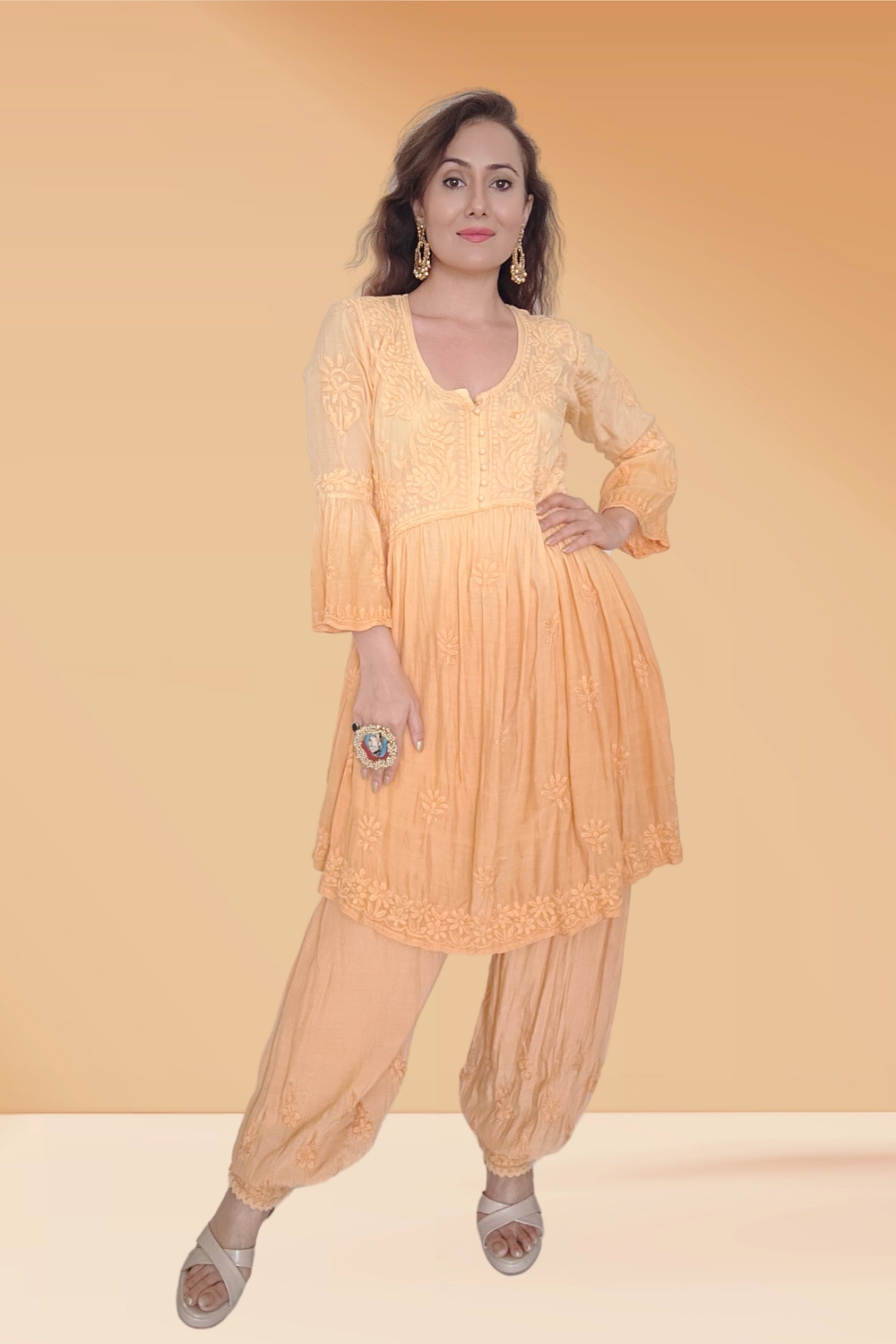 chikan kurta set for women